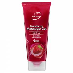 Lifestyles Strawberry Stimulating Massage Gel 200g