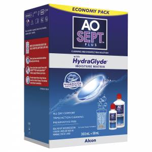 Aosept Plus HydraGlyde Economy Pack 360ml + 90ml