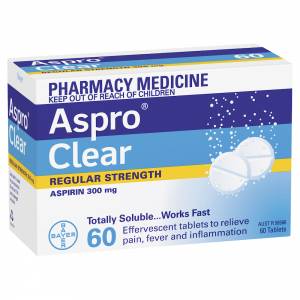 Aspro Clear 300mg Tab 60