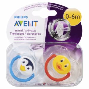 Avent 182 Soother Animal 0-6mth 2Pack