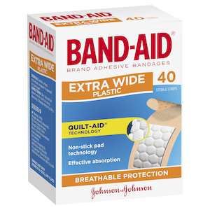Band-Aid Adhesive Strips Extra Wide 40