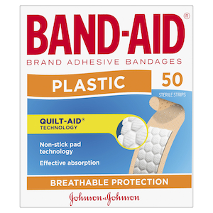 Band-Aid Plastic Strips 50