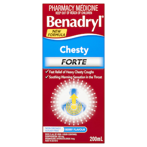 Benadryl Cough Liquid Chesty Forte 200ml