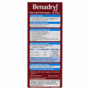 Benadryl PE Cough Liquid Chesty Cough & Nasal Congestant 200ml
