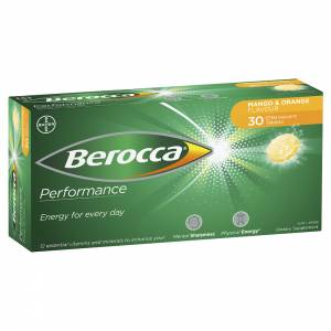 Berocca Performance Mango & Orange Effervescent Tablets 30
