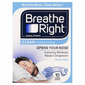 Breathe Right Nasal Strips Clear Large 10