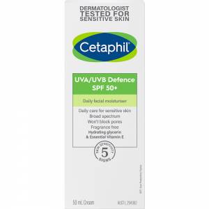 Cetaphil UVA/UVB Defence SPF50+ Daily Facial Moisturiser 50ml