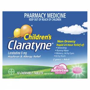 Claratyne Children's Bubblegum Chewable Tablet 10