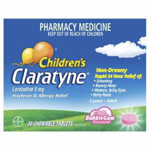 Claratyne Children's Bubblegum Chewable Tablet 30