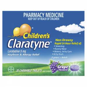 Claratyne Children's Grape Chewable Tablet 30