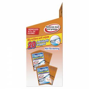 Clear Wipes Lens Cleaner 20 Pack