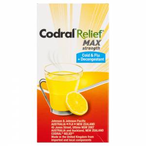 Codral Relief Max Cold & Flu + Decongestant Hot Drink 10