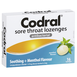 Codral Sore Throat Lozenges Menthol 16