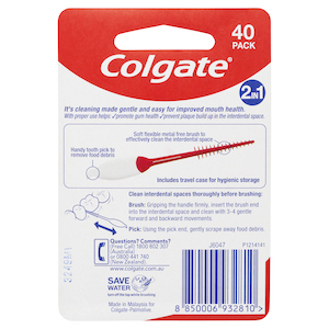 Colgate Interdental Brush & Pick 40 Pack