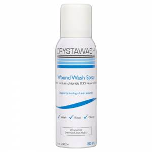 Crystawash Wound Wash Spry 0.9% 100ml
