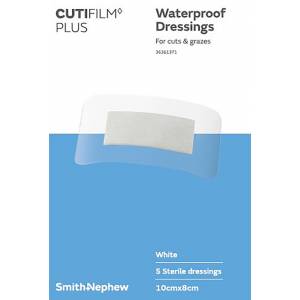 Cutifilm Plus White Waterproof Dressings 10cm x 8c...