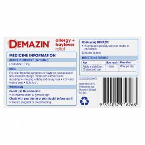 Demazin Allergy + Hayfever 60 Tablets