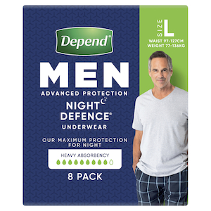 Depend Real Fit for Men Night Defence Underwear Large 8 Pack