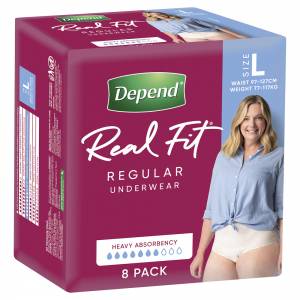Depend Realfit Underwear Female Large 8 Pack