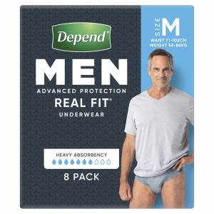 Depend Realfit Underwear Male Medium 8 Pack