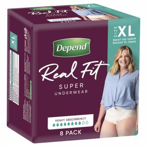Depend Realfit Underwear Super Female Extra Large ...