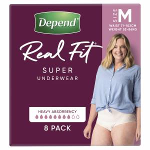 Depend Realfit Underwear Super Female Medium 8 Pack