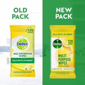 Dettol Multipurpose Wipes Lemon 120 Wipes