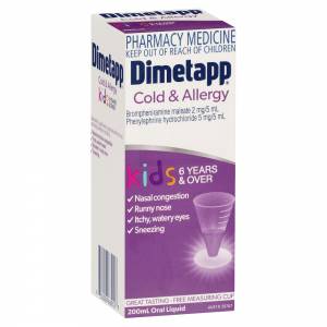 Dimetapp Cold & Allergy Kids 6 Years + 200ml