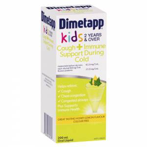 Dimetapp Kids Cough + Immune Support 200ml