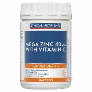 Ethical Nutrients Mega Zinc Powder 40mg Orange 190...