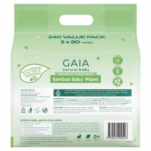 Gaia Natural Baby Baby Wipes Value Pack 240