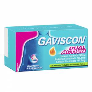 Gaviscon Dual Action Peppermint Tablets 48