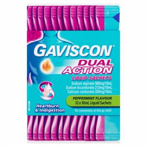 Gaviscon Liquid Dual Action 10ml 12 Sachets