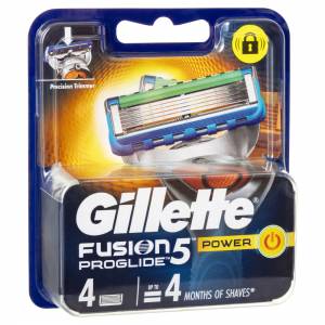Gillette Fusion Proglide Power Refill Blades 4 Pack