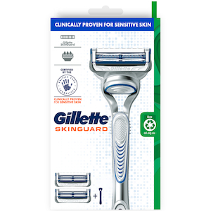 Gillette Skinguard Manual Razor + 2 Cartridge
