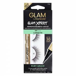 Glam By Manicare Length Adhesive Eyeliner Lash Kit