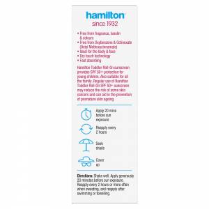 Hamilton Sunscreen Toddler Roll On SPF 50+ 50ml