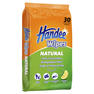 Handee Mutlipurpose Wipes Natural 30 Pack
