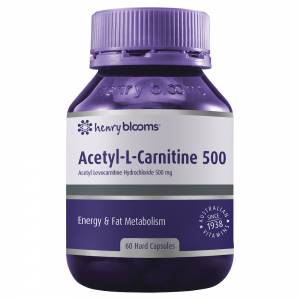 Henry Blooms Acetyl L-Carnitine 500mg 60 Capsules