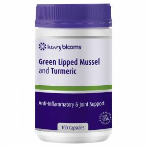 Henry Blooms Green Lipped Mussel 500mg And Turmeric 1500mg With BioP 100 Capsules