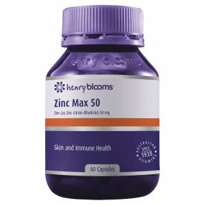Henry Blooms Zinc Max 50mg 60 Capsules
