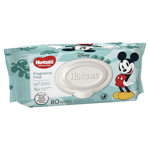Huggies Baby Wipes Unscented 80 Refill