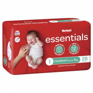 Huggies Essential Nappies Newborn 28