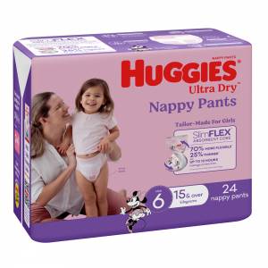 Huggies Nappy Pants Junior Girl 24