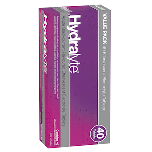 Hydralyte Effervescent Tablets Apple Blackcurrant 40