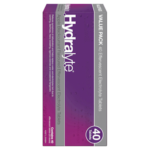 Hydralyte Effervescent Tablets Apple Blackcurrant 40