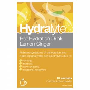 Hydralyte Hot Hydration Drink Lemon Ginger 10 Sachet