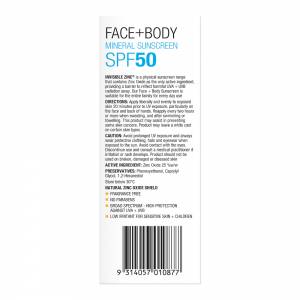 Invisible Zinc Face & Body SPF50+ 75g