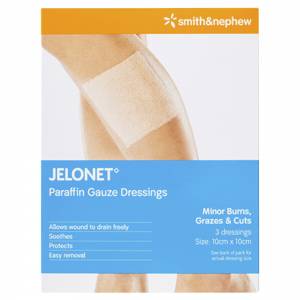 Jelonet Dressings 10cm x 10cm 3 Pack