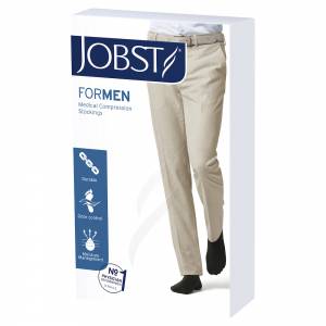 Jobst For Men Casual Knee High Large Black 15-20mmHg